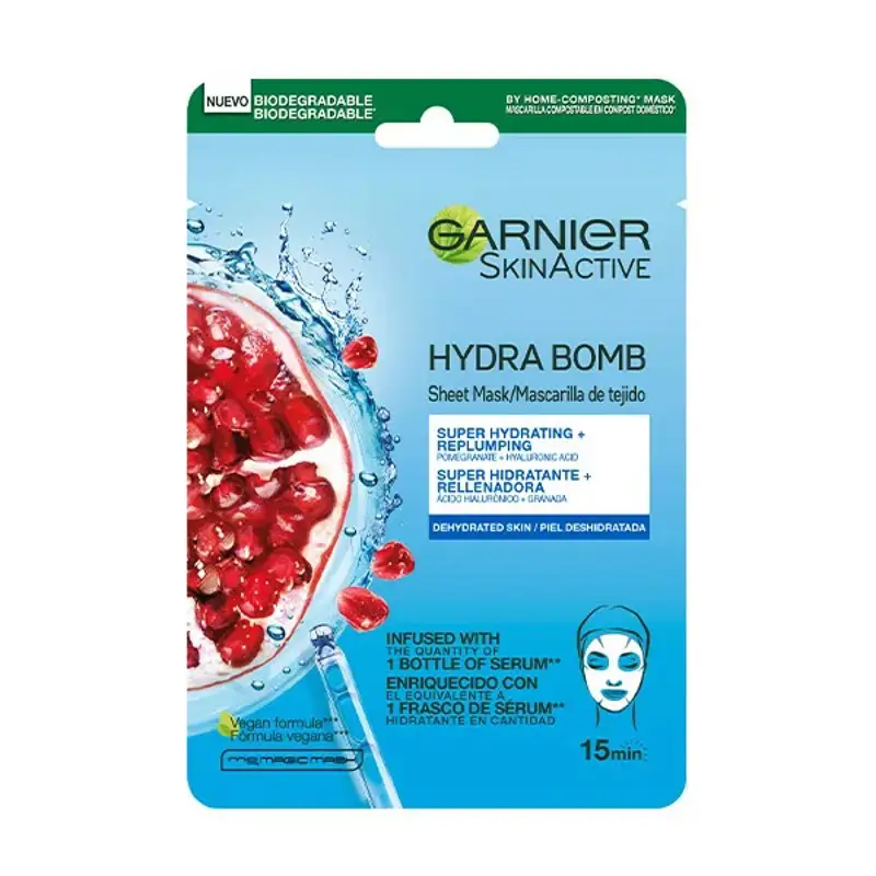 mascarillas hidratantes cara Mask Tissu Hydra Boom Garnier