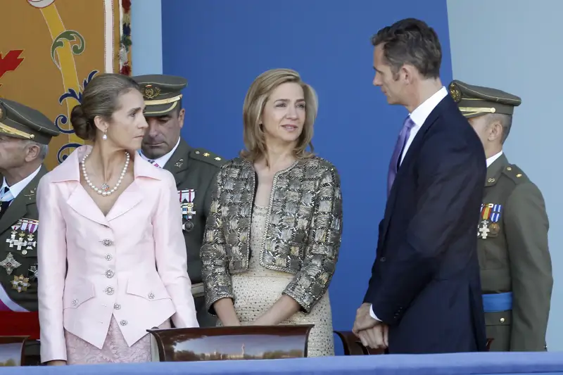 Infanta Elena, infanta Cristina e Iñaki Urdangarin