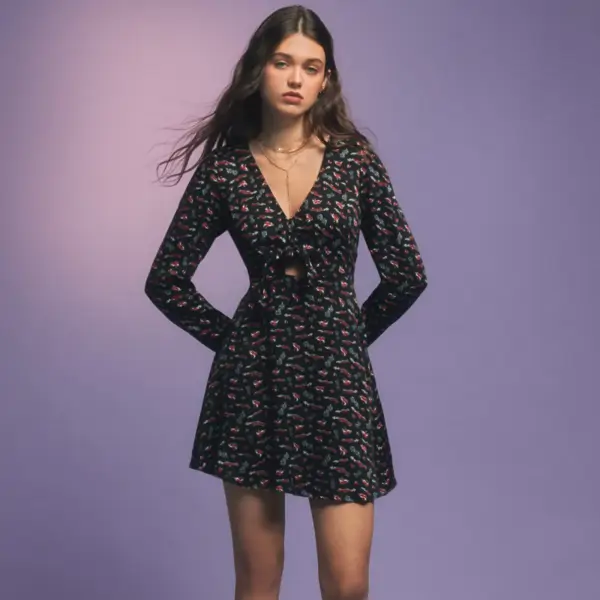 Vestido corto estampado