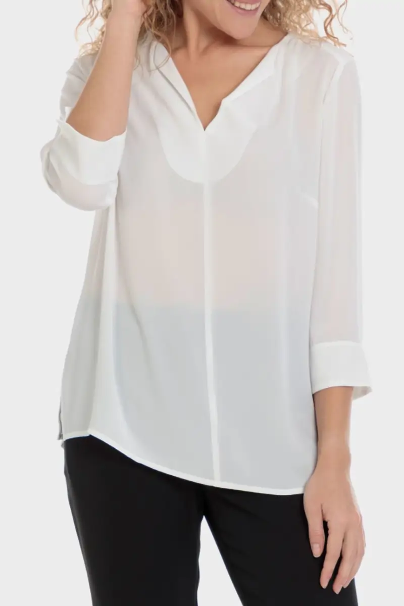 Blusa de manga francesa