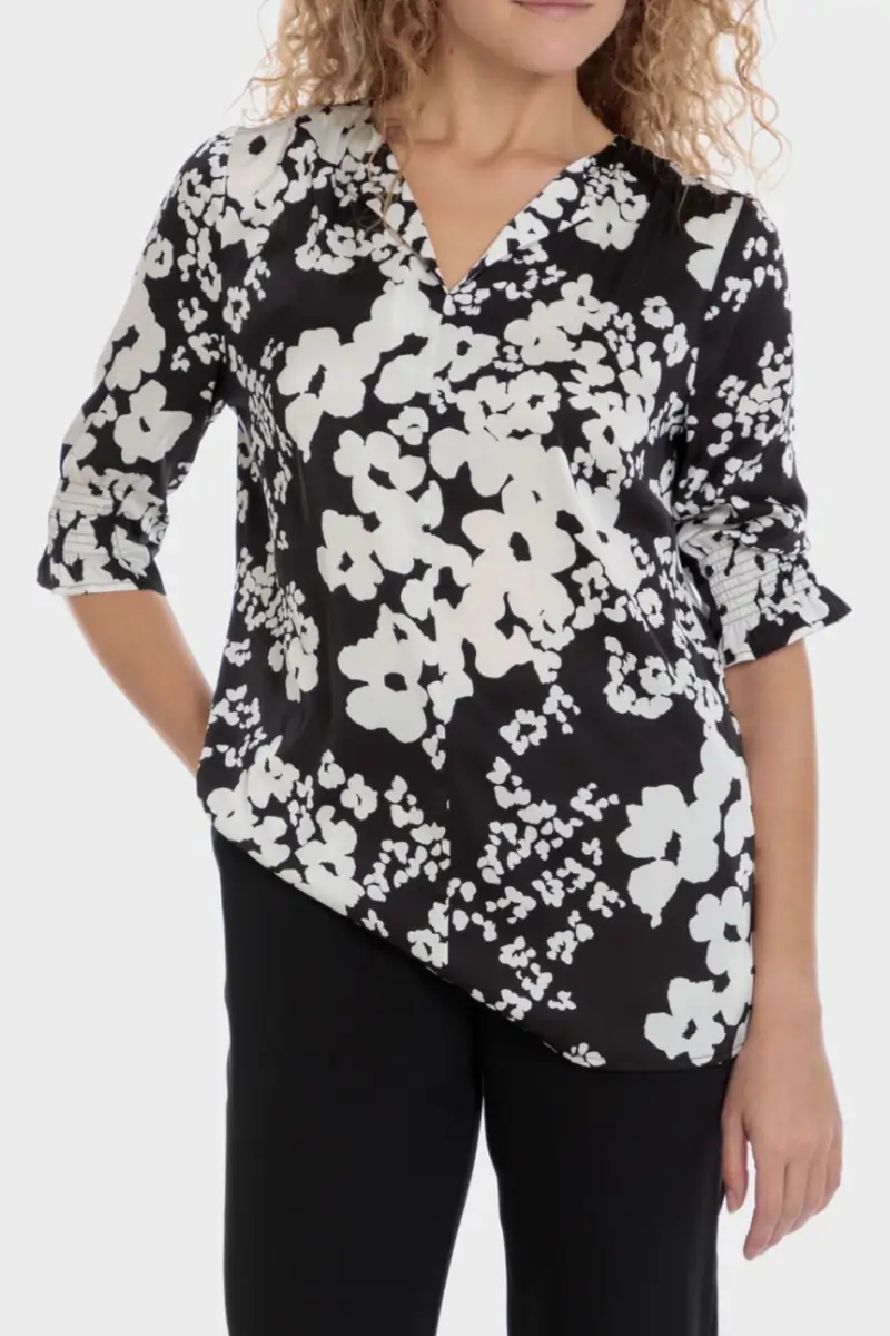 Blusa de manga francesa