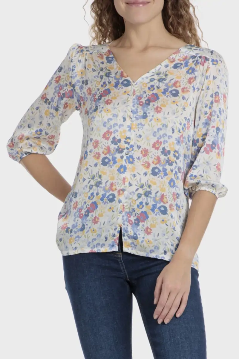 Blusa de manga francesa