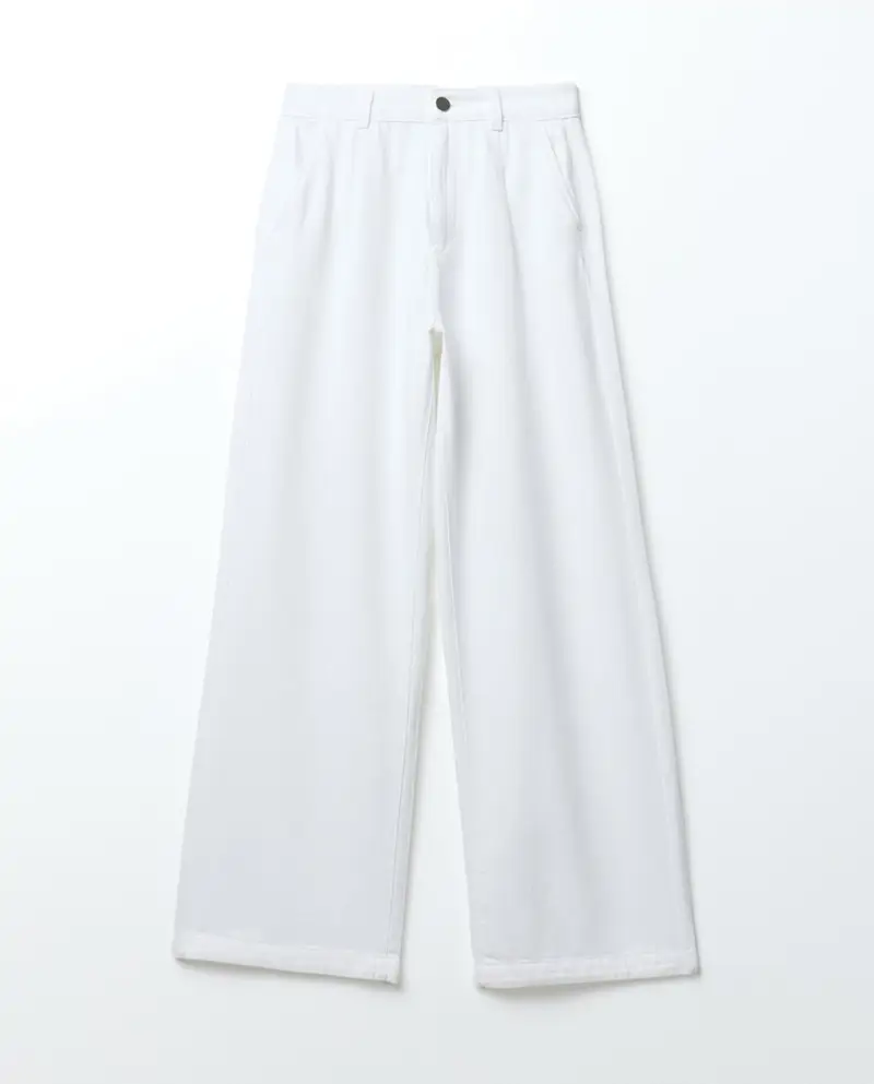 pantalon blanco recto sfera