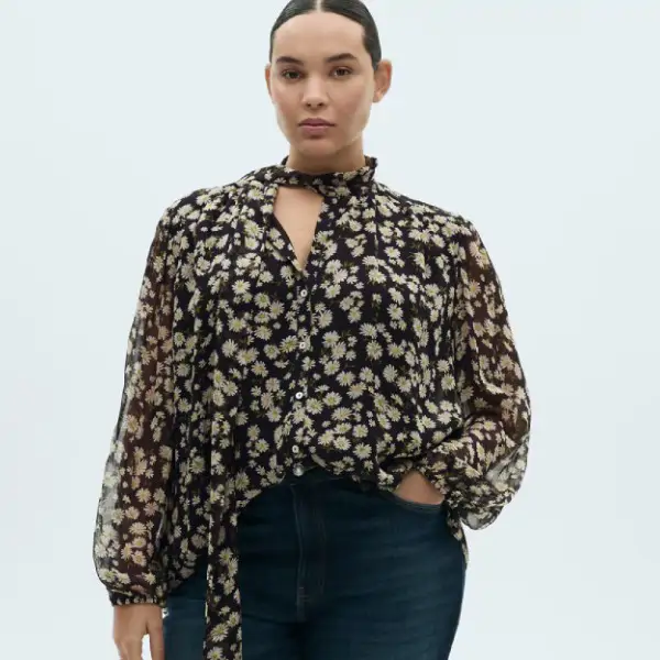 Blusa estampado floral lazo