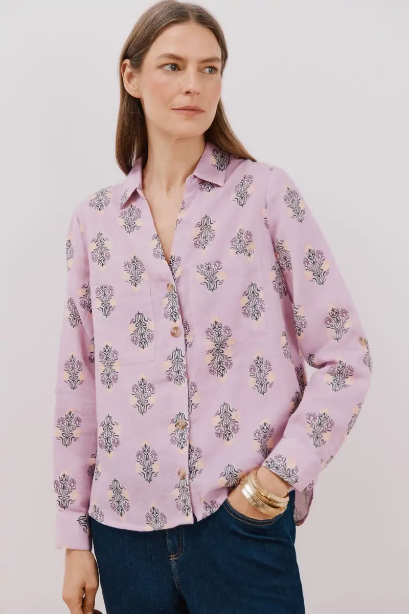 camisa estampado multicolor cortefiel