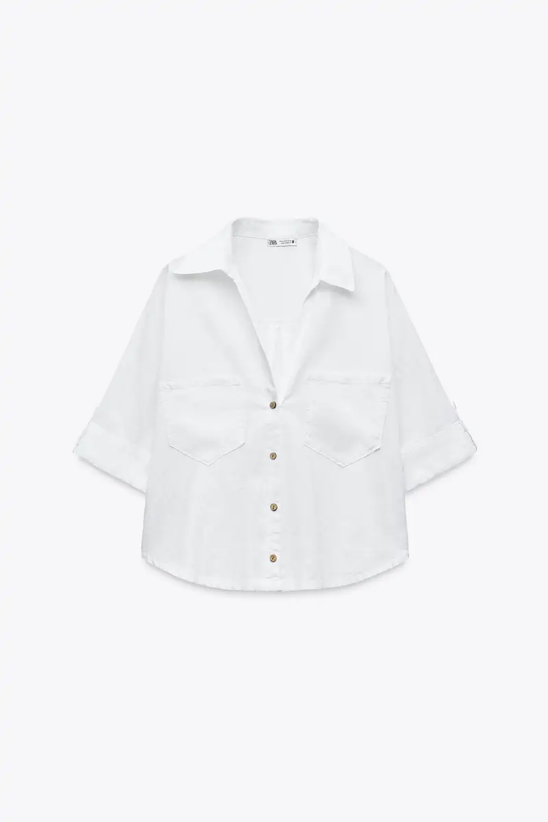 camisa de lino zara
