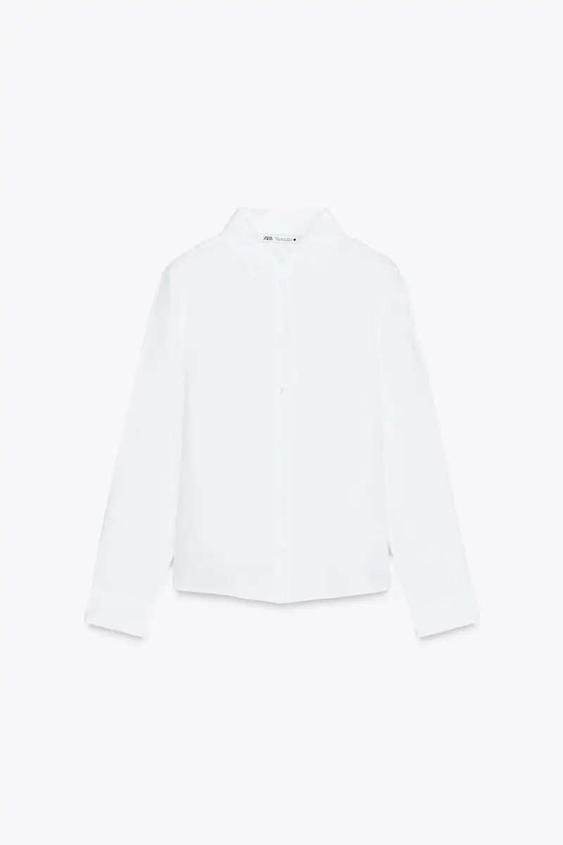 camisa lino blanca zara