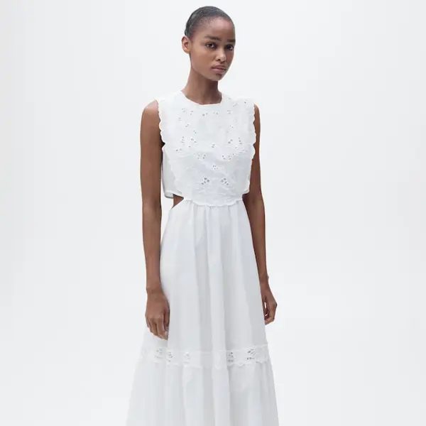 Vestido blanco bordado