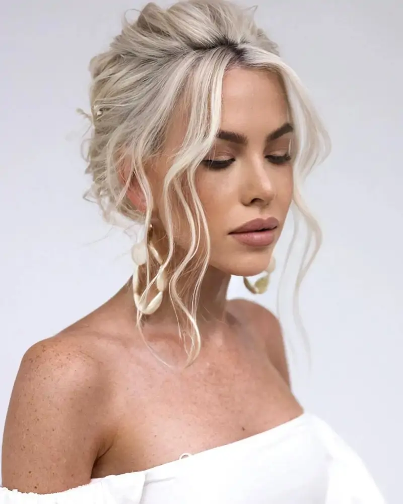 peinados con ondas pelo corto boda recogido messy