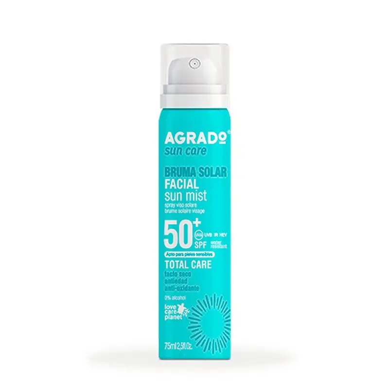 protector solar antiedad Agrado Bruma Facial Spf 50