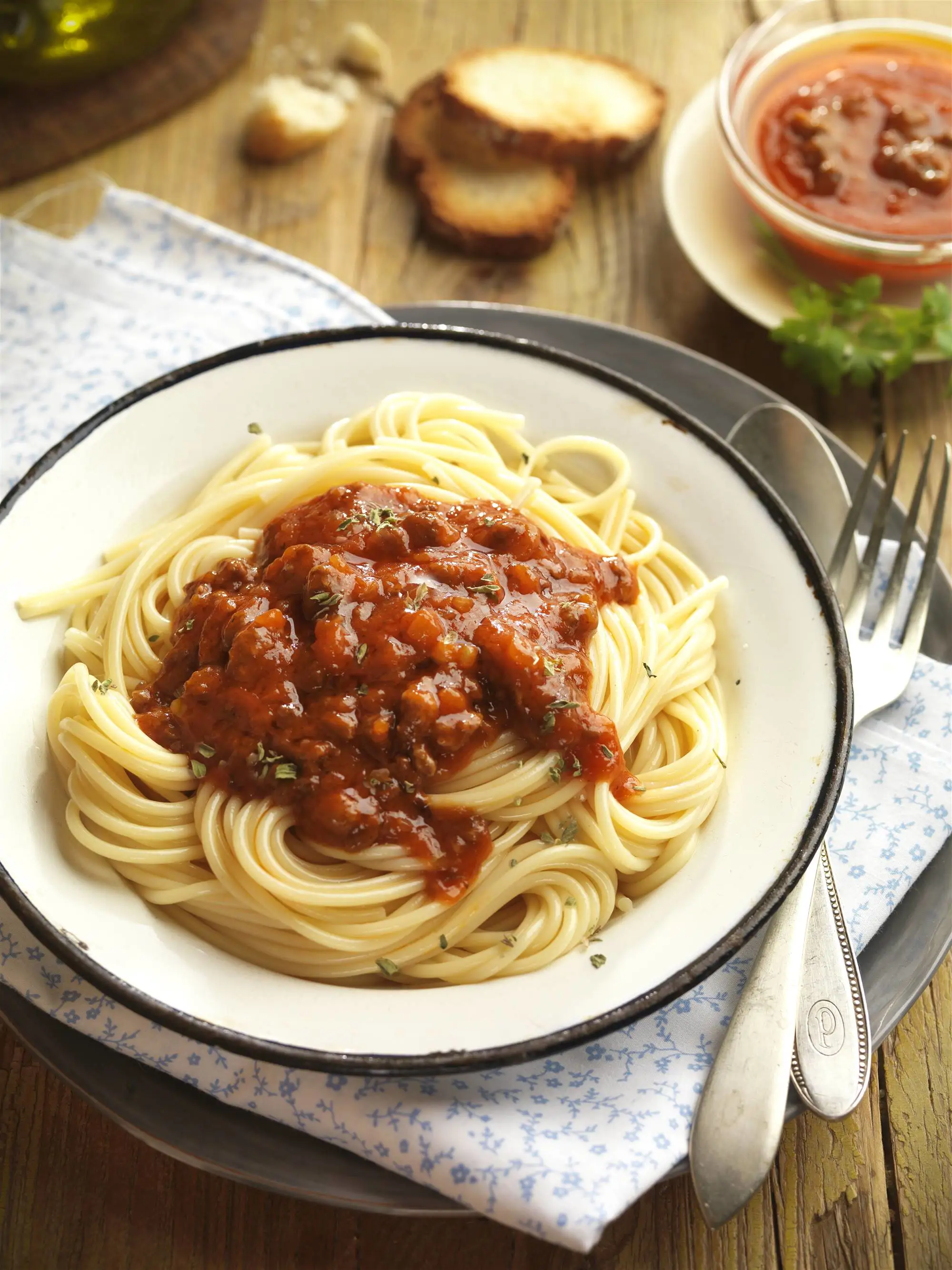 salsas para pasta Espaguetis a la boloñesa