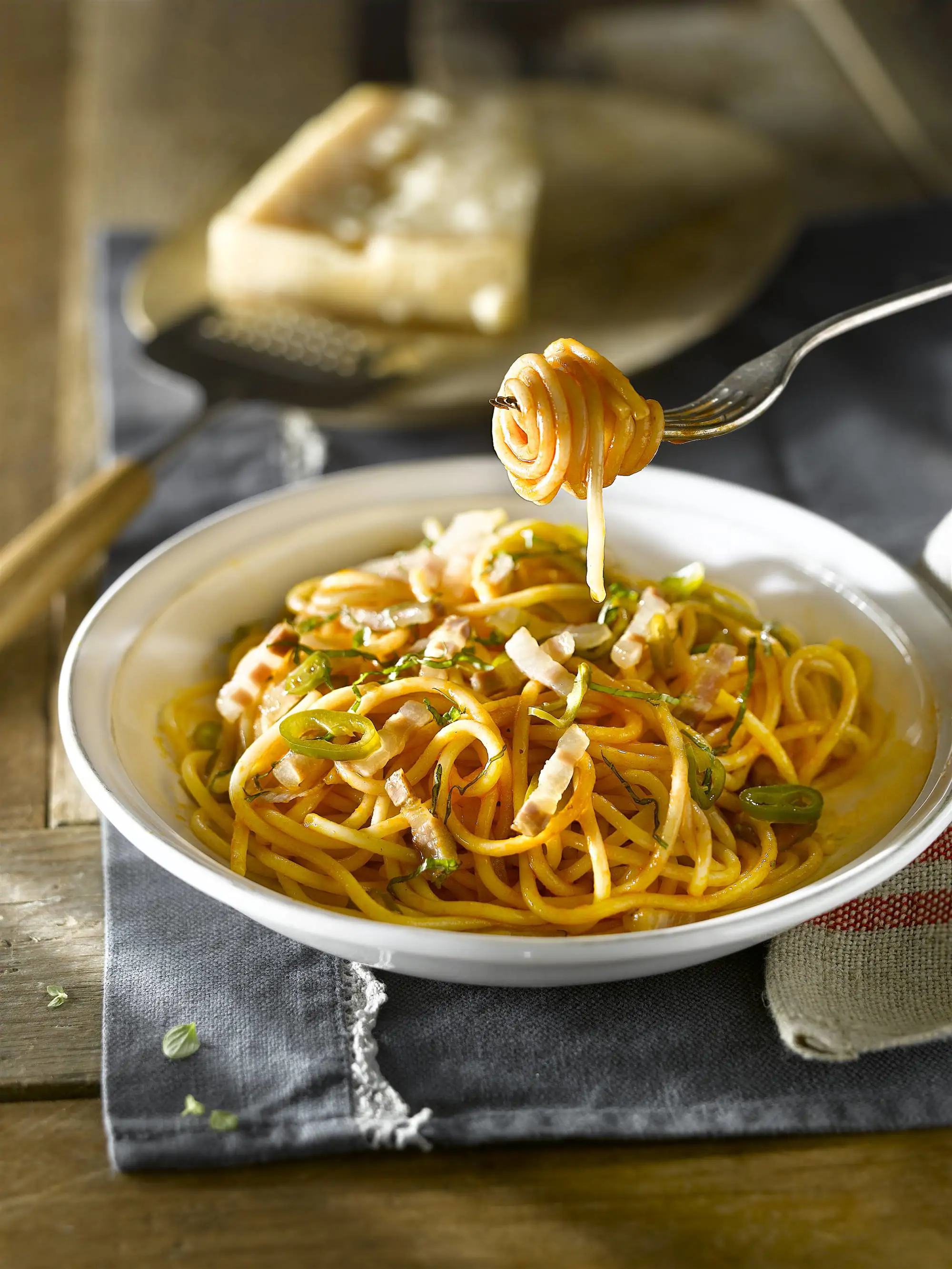 salsas para pasta Espaguetis a la amatriciana