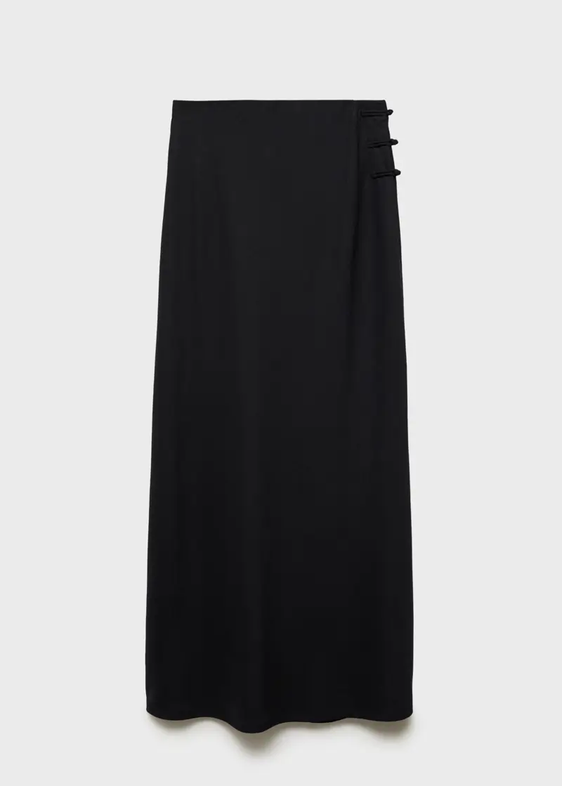 falda midi negra