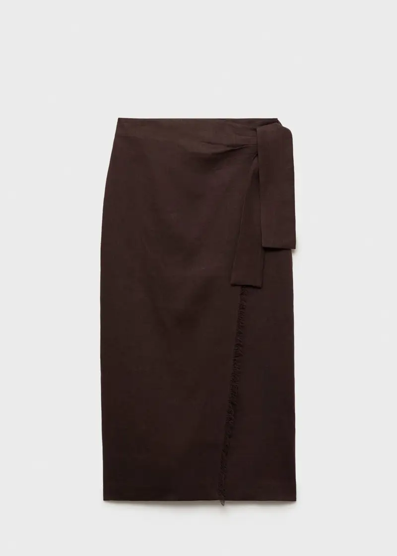 falda pareo marron