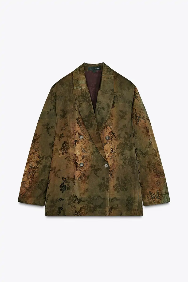 blazer estampado zara