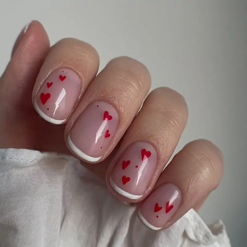 ideas de manicura francesa para uñas redondas