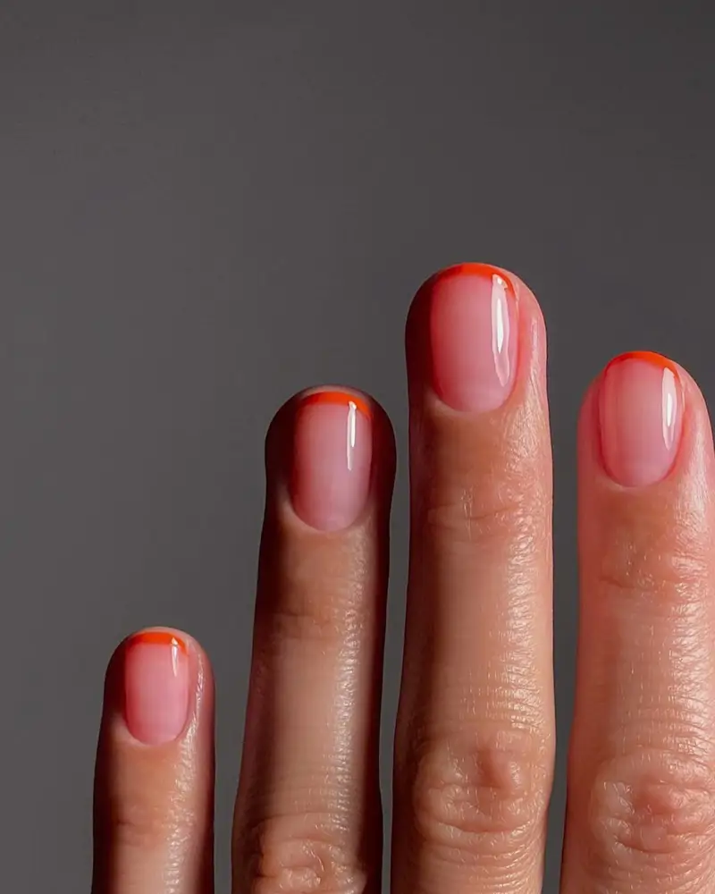 ideas de manicura francesa para uñas redondas