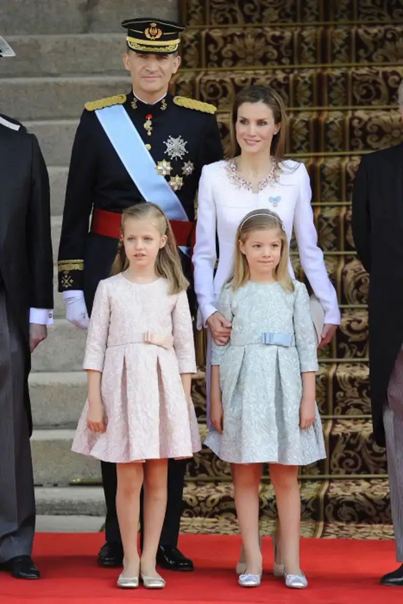 Los reyes con sus hijas, la princesa Leonor y la infanta Sofía