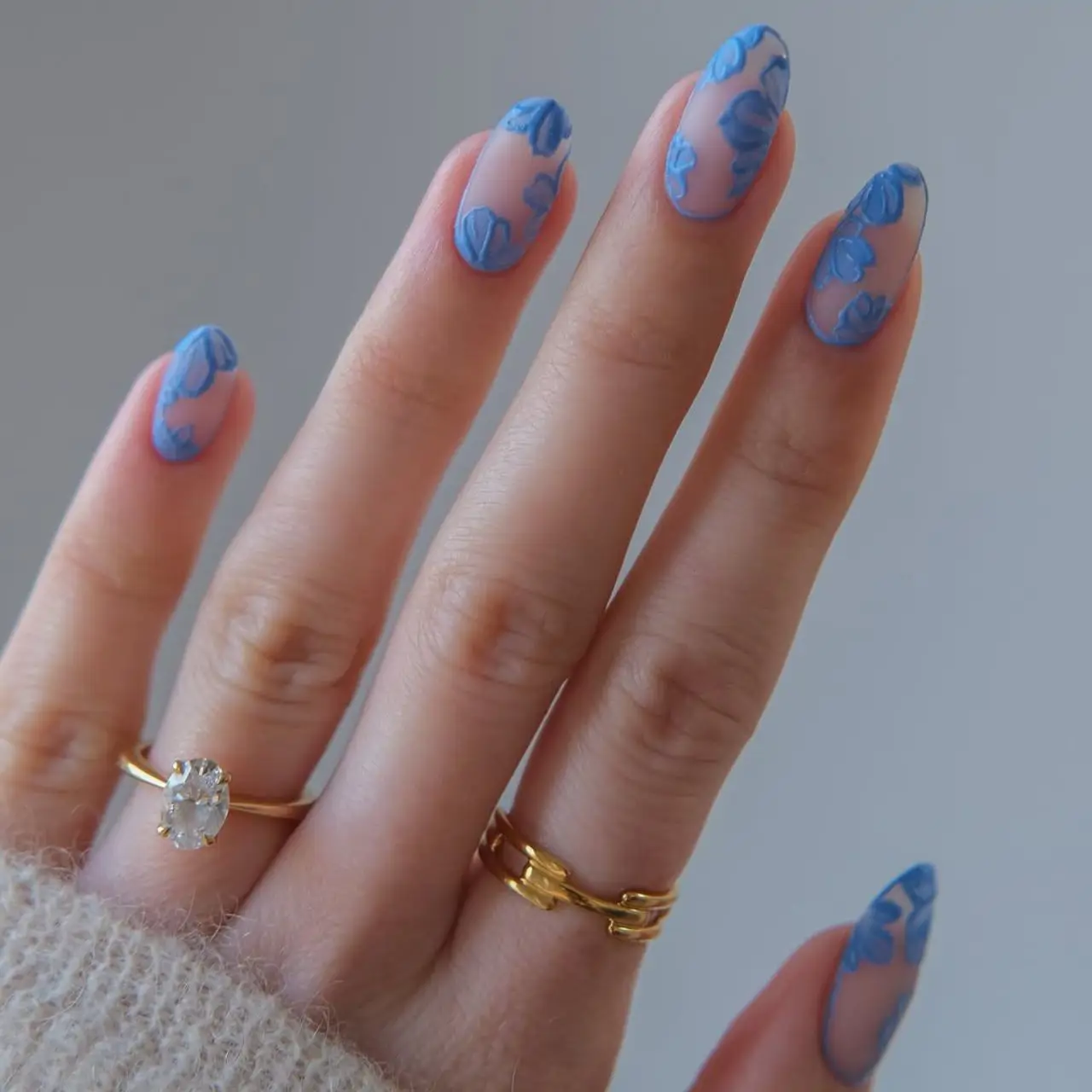 adjunta manicura azul