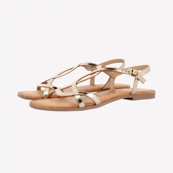 Sandalias Navassa tiras doradas