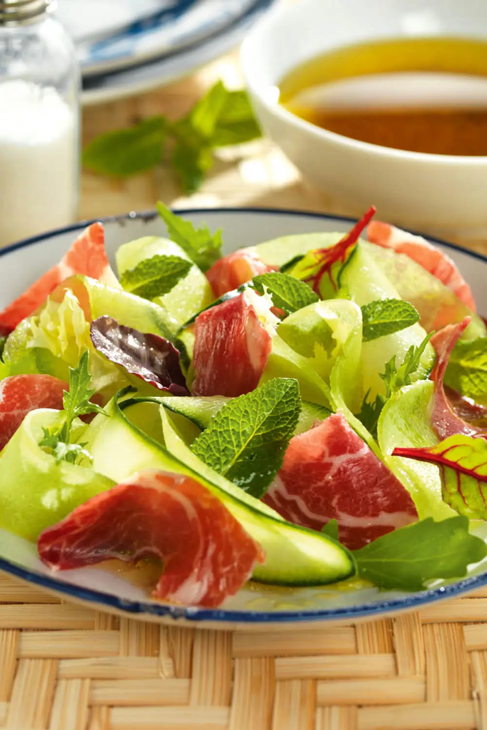 recetas con pepino ensalada melon jamon