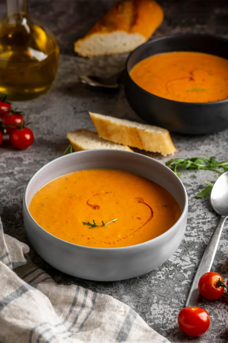 crema fría de tomate cherry
