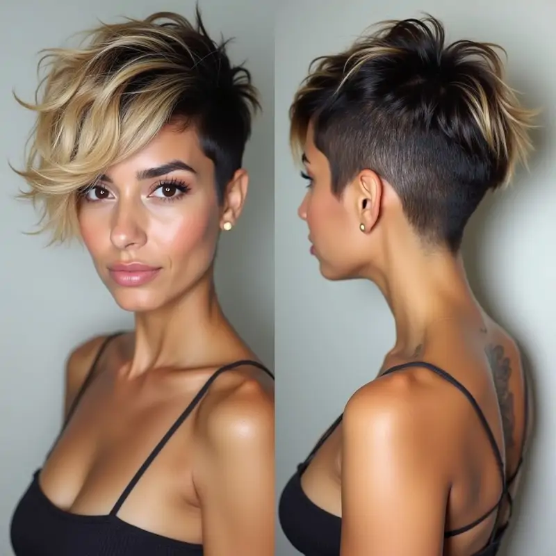 Undercut pixie asimétrico cortes de pelo asimétricos