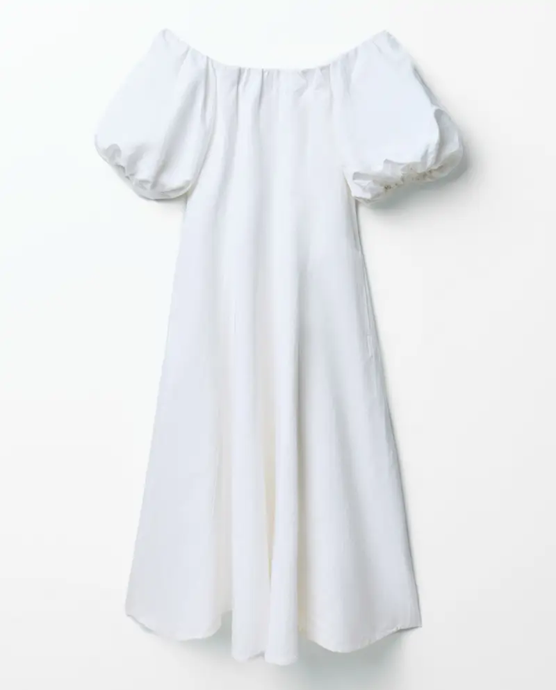 vestido blanco lino