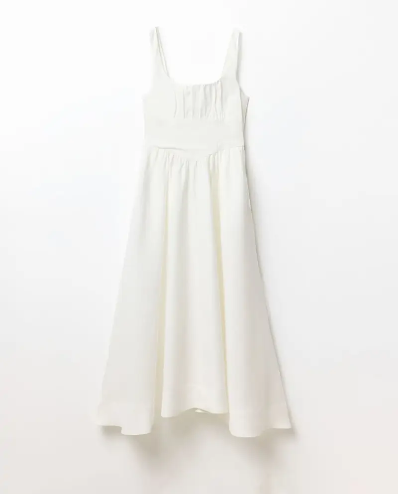 vestido blanco lino