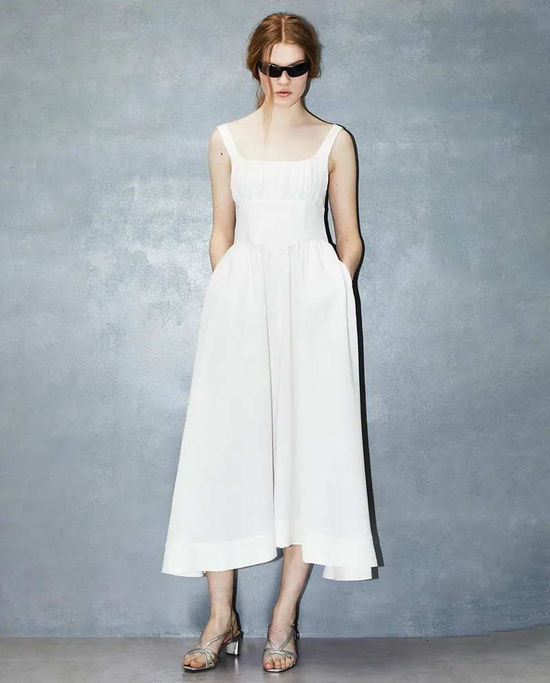 vestido blanco lino