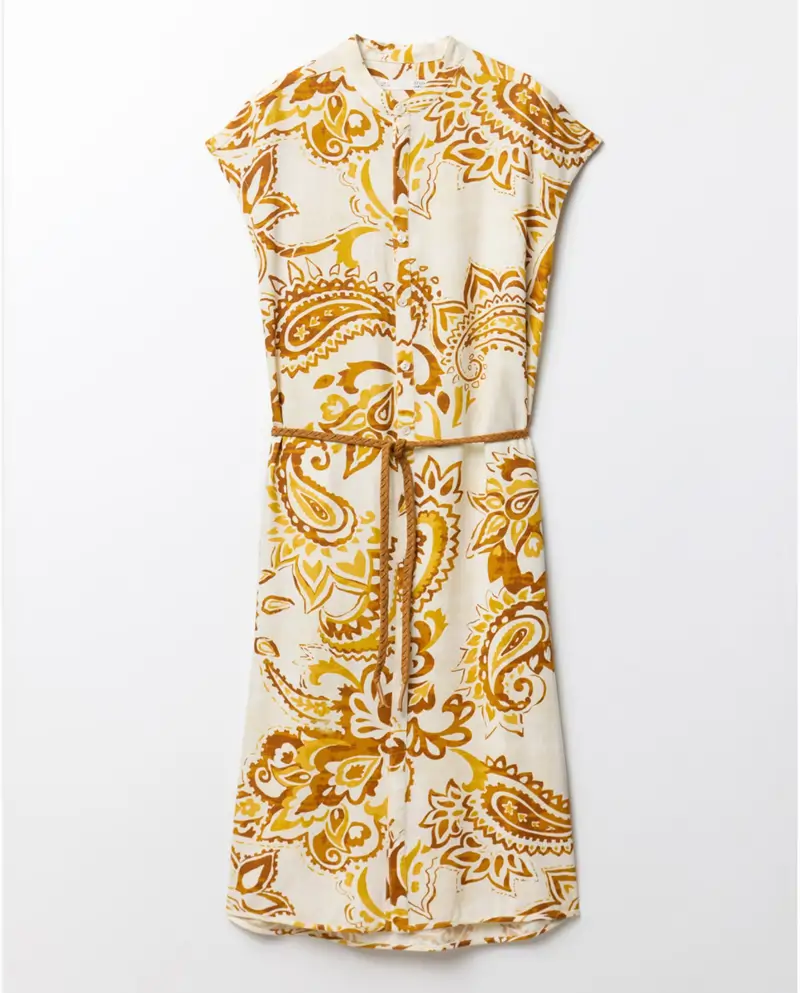 vestido midi estampado