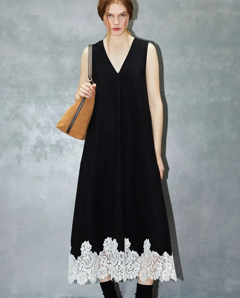 vestido negro lino