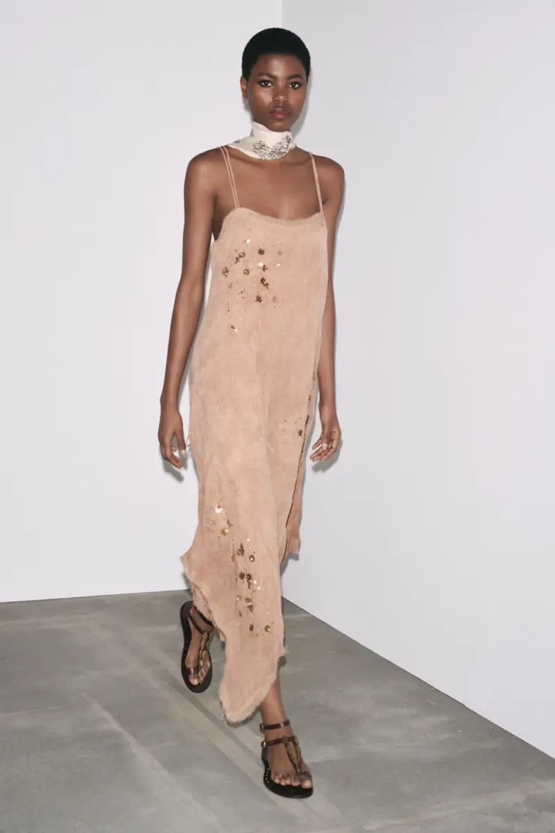 vestido rosa pastel zara