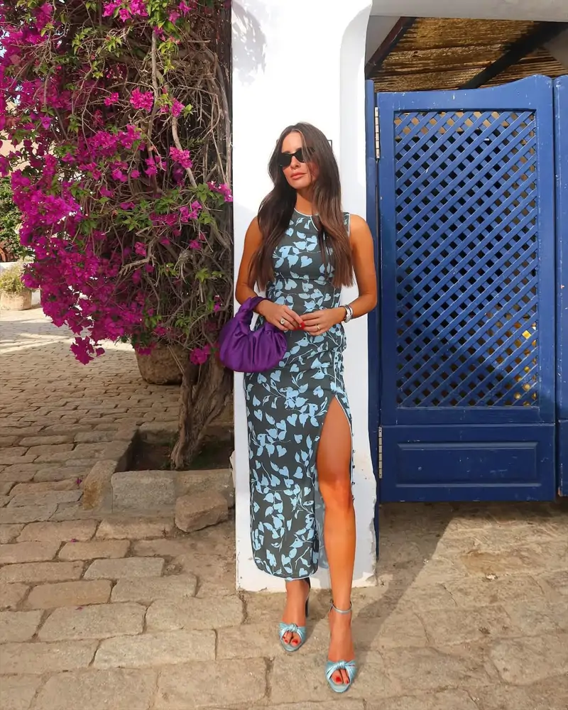 vestido drapeado