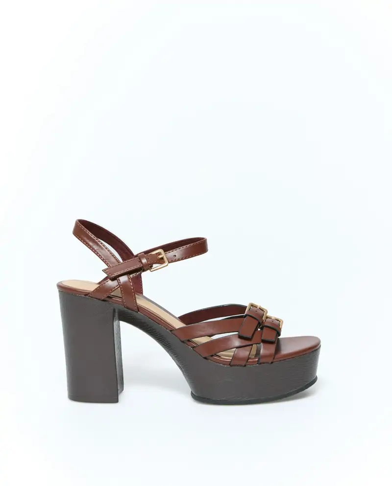 sandalias plataforma marrones