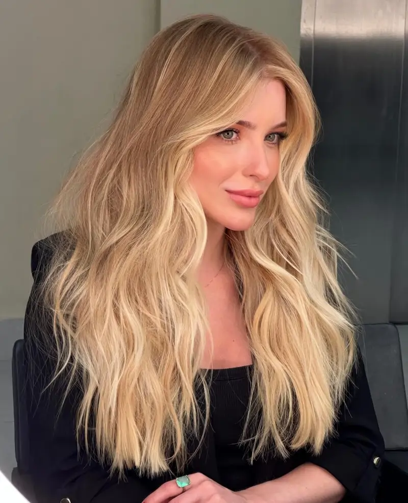 Sun-kissed blonde mechas balayage rubias