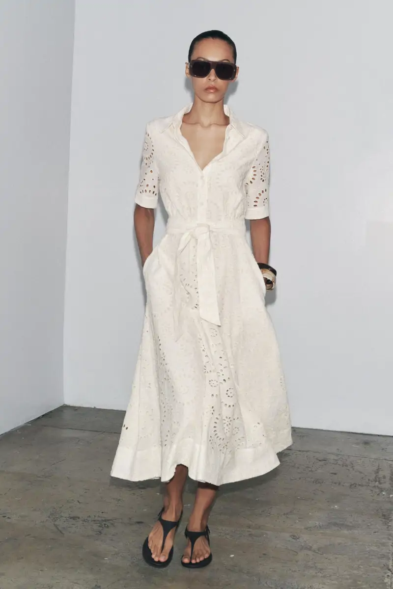 vestido blanco bordado zara
