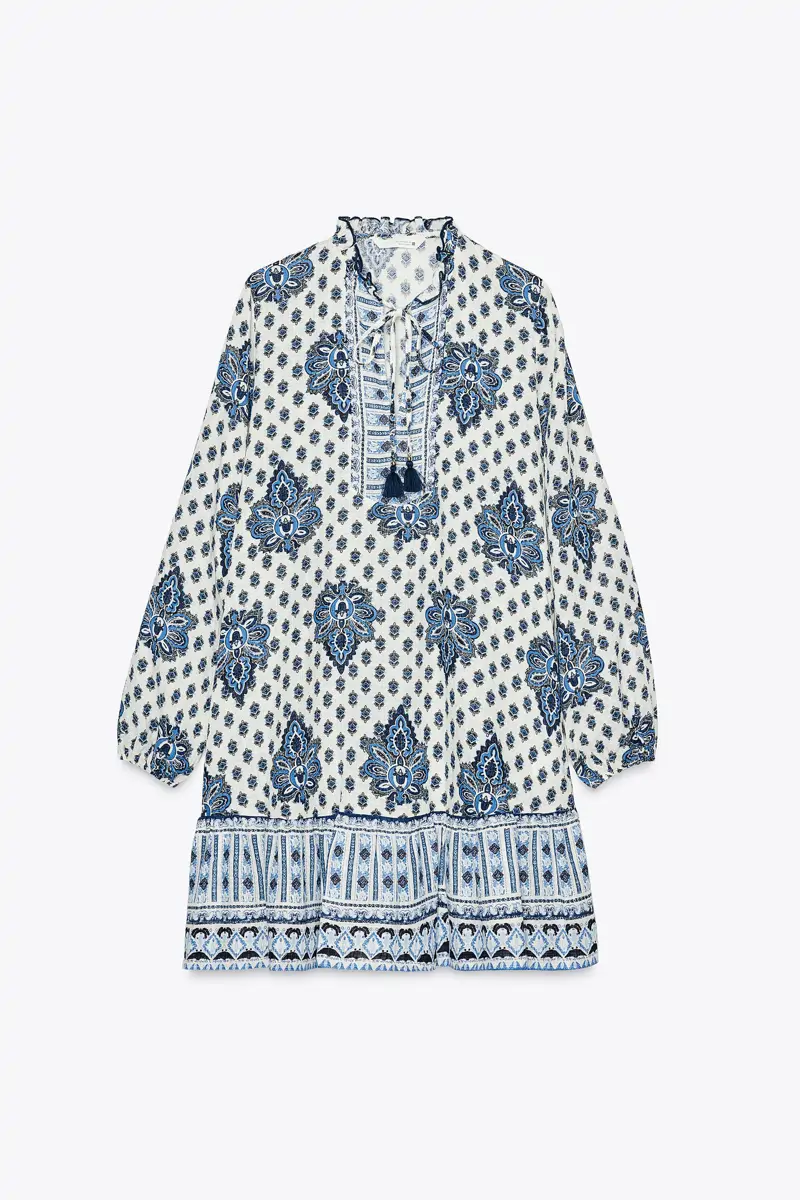 vestido corto de Zara