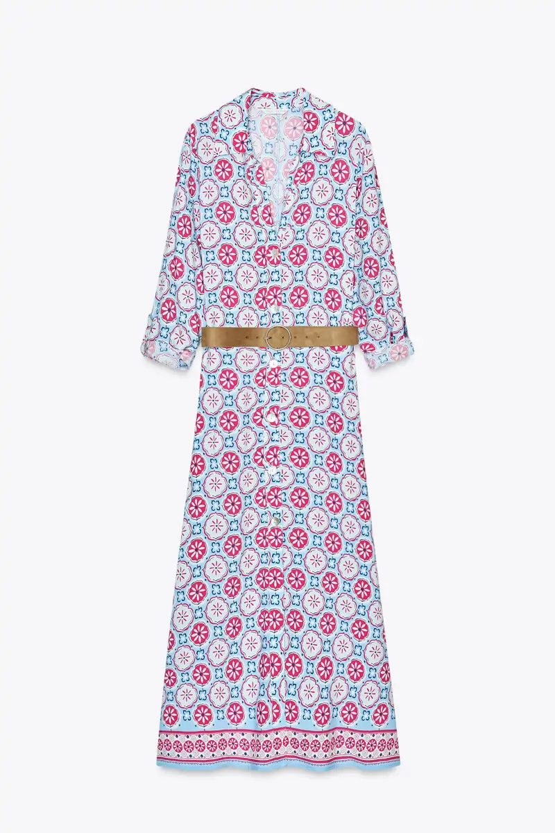 Vestido estampado de Zara