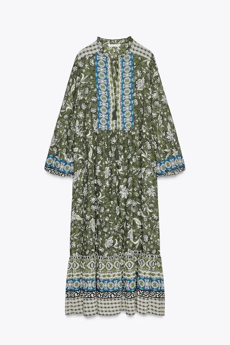 Vestido midi estampado