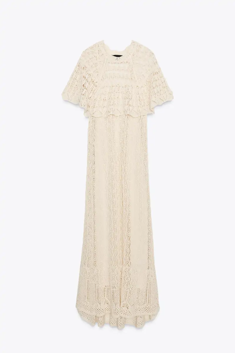 Vestido punto pointelle