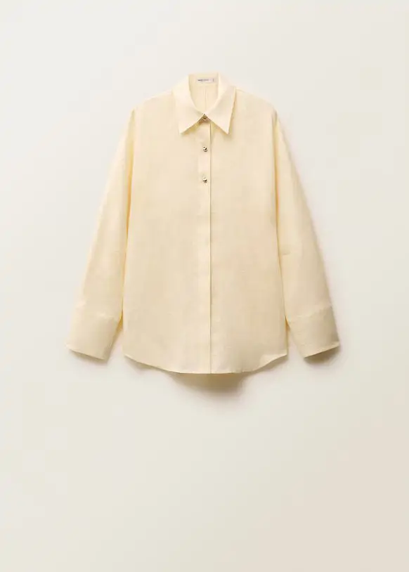 Camisa lino detalle botones 
