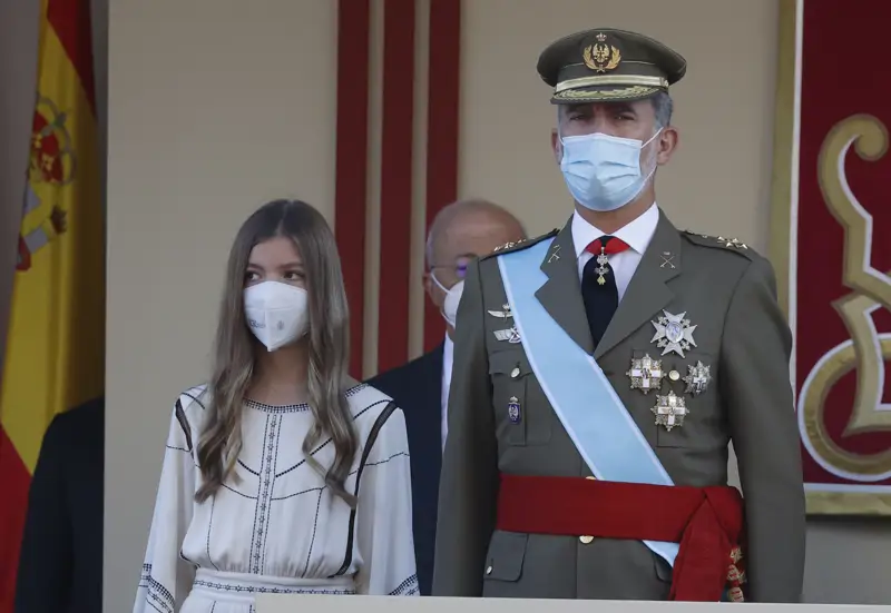 El rey Felipe y la infanta Sofía