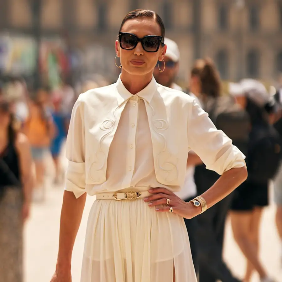 nieves álvarez con look blanco 