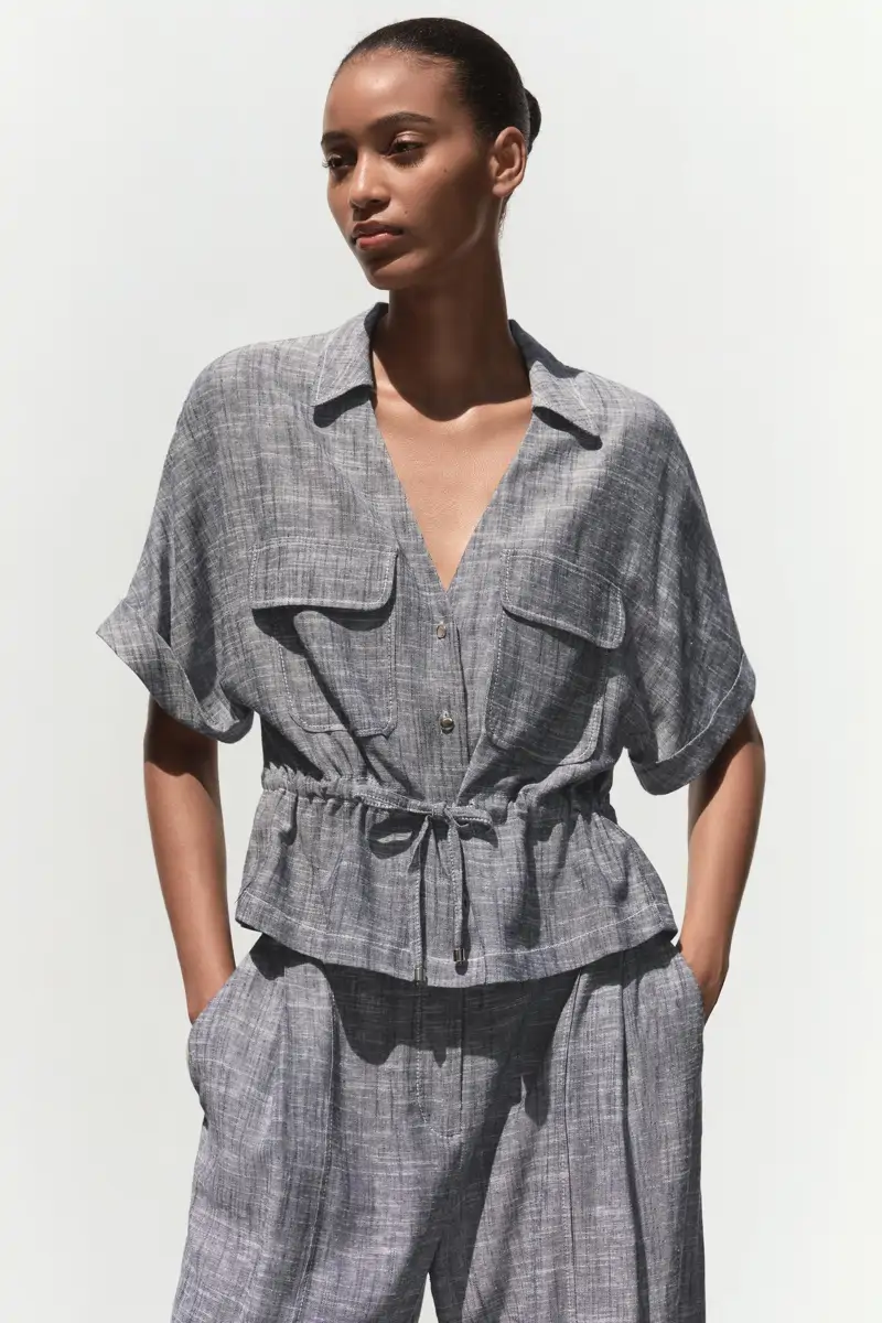 Camisa con lino