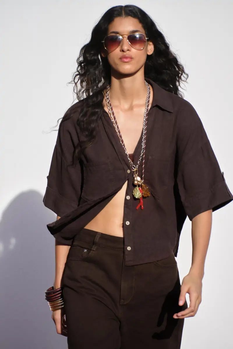 Camisa con lino