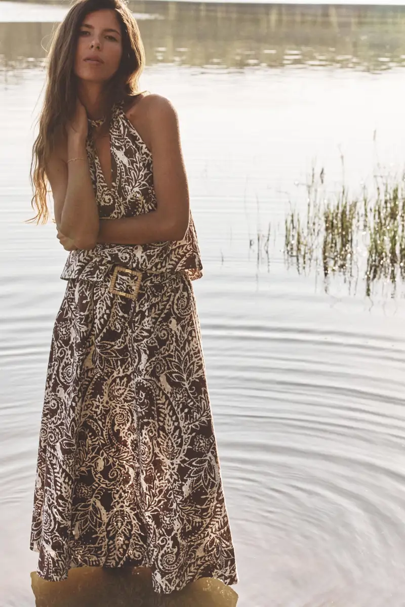 falda estampado paisley zara