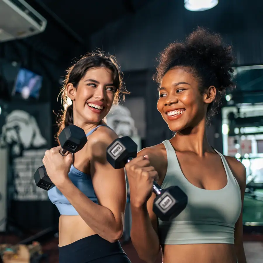 mujeres entrenando