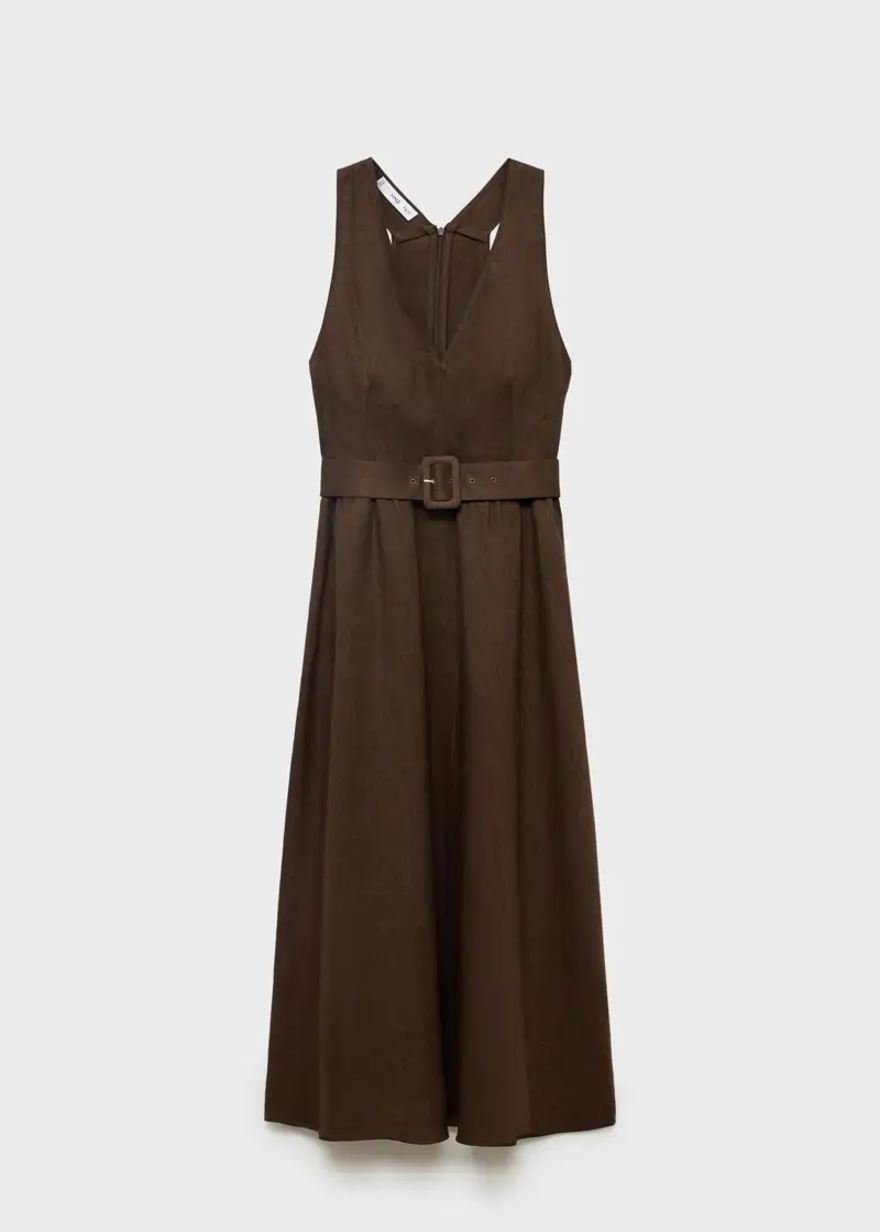 vestido midi cinturón