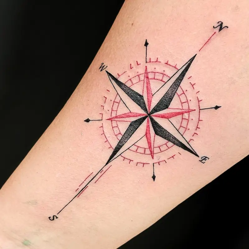 tatuaje brújula
